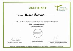 Parietale Osteopathie Urkunde