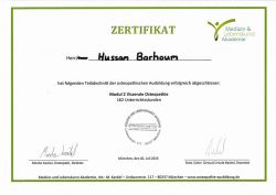 Viszerale Osteopathie Urkunde