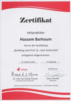 AestheticBioLift Urkunde
